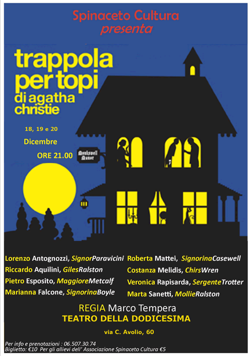 Teatro della Dodicesima: Trappola per topi di Agatha Christie
