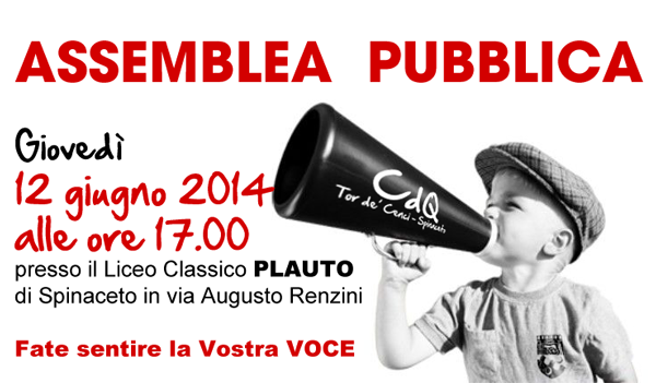 ASSEMBLEA PUBBLICA 12 giugno Liceo PLAUTO